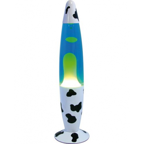 Lampe à bulles bleu style Vache