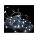 Guirlande d'ampoules 50 LED blanches avec capteur solaire rechargeable - Convient pour l'extérieur - Longueur 7 m