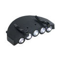 Fixation pour 5 LED blanches sur casquette ou visière