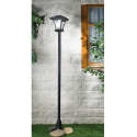 Lampadaire extérieur de jardin solaire 6 LED ultra lumineuses - 1,66 m