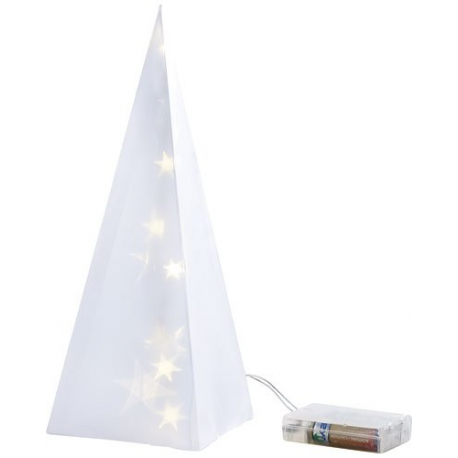 Lampe en papier pyramidale étoilée - Blanc