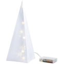 Lampe en papier pyramidale étoilée - Blanc
