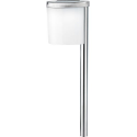 2 lanternes inox à LED pour jardin - 40 cm