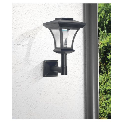 Lampadaire d'extérieur à LED rechargeable à l'énergie solaire avec fixation murale