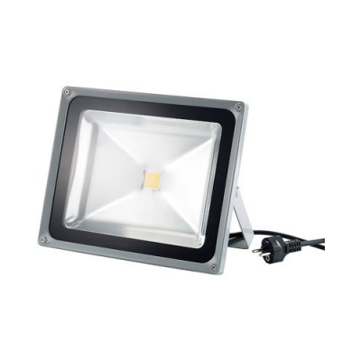 Projecteur d'extérieur à LED ultra puissante avec connecteur secteur - 30 W - Blanc neutre