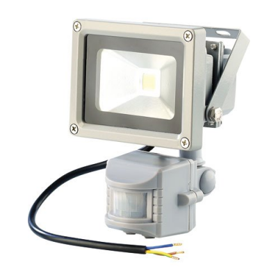 Projecteur d'extérieur à LED ultra puissante avec capteur de mouvement- 10 W - Blanc neutre