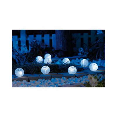 2 lignes de boules lumineuses à LED pour extérieur