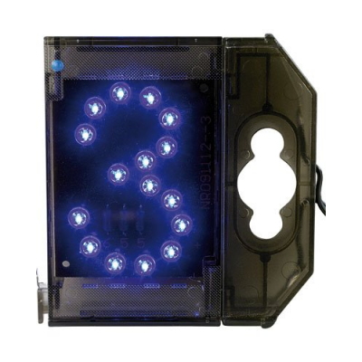 Chiffre lumineuse LED Nombre - Signalisation - ''3'' bleu