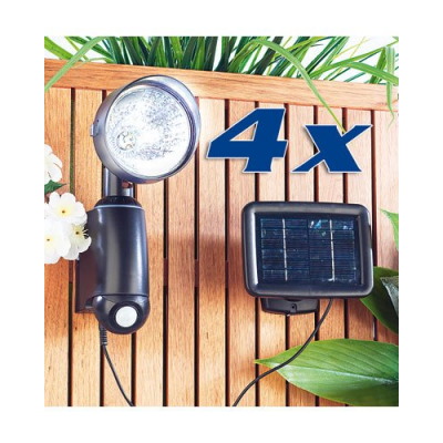4 Lampes à fixation murales et détecteur de mouvement fonctionne à l'énergie solaire