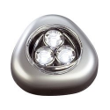 Lampe LED à piles avec interrupteur et fixation adhésive - Argent
