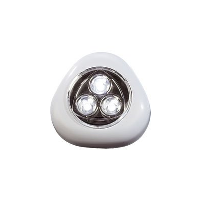 Lampe LED à piles avec interrupteur et fixation adhésive - Blanc