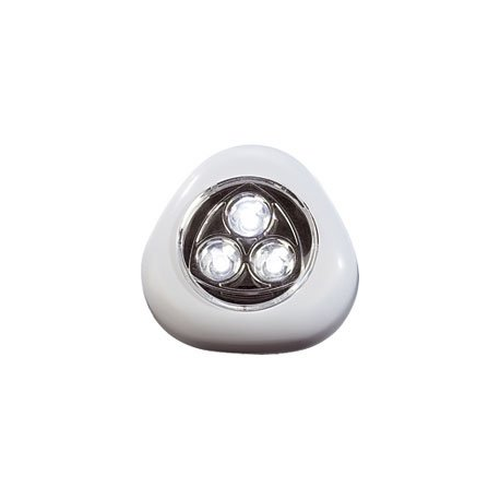 Lampe LED à piles avec interrupteur et fixation adhésive - Blanc