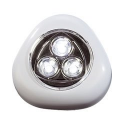 Lampe LED à piles avec interrupteur et fixation adhésive - Blanc