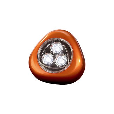 Lampe LED à piles avec interrupteur et fixation adhésive - Orange