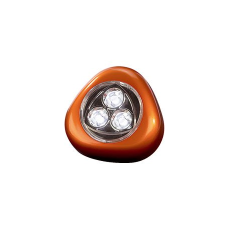 Lampe LED à piles avec interrupteur et fixation adhésive - Orange