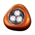 Lampe LED à piles avec interrupteur et fixation adhésive - Orange