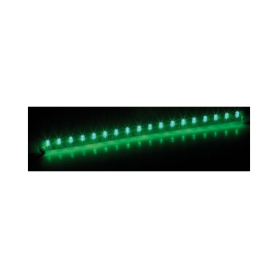 Ligne de 18 LED vert 12 V - prétroué pour fixation murale facile