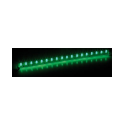 Ligne de 18 LED vert 12 V - prétroué pour fixation murale facile