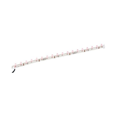 Ligne de 18 LED rouge 12 V - prétroué pour fixation murale facile