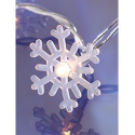 Guirlande d'ampoules Flocons de neige 20 LED blanches - Parfait pour sapin - Longueur 3 m