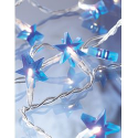 Guirlande d'ampoules étoiles 20 LED Bleues - Parfait pour sapin - Longueur 3 m