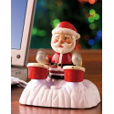 Père Noël avec tambours sur port USB - Décoration de Noël pour bureau