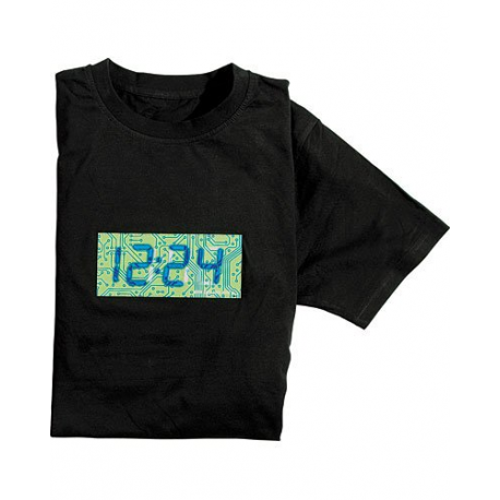 T-Shirt stylé avec hotloge ou chronomètre - Taille S