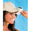 Ventilateur solaire à fixer à une casquette