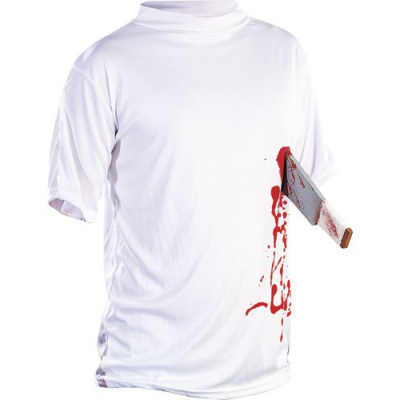 T-Shirt Couteau planté dans le ventre - Halloween - Taille S