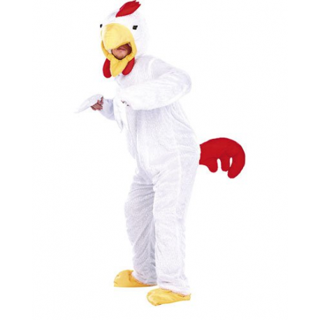 Costume de Poulet en fourrure synthétique - Taille universelle - Convient pour l'extérieur