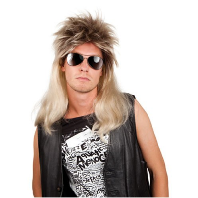 Perruque rockeur années 80 blonde - fêtes et soirées déguisement