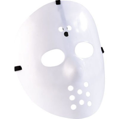 Masque de Hockey sur glace Halloween blanc déguisement