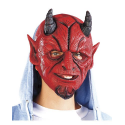 Masque diable rouge à cornes Halloween déguisement