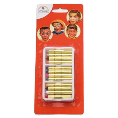 Kit de maquillage 12 crayons de couleurs déguisement