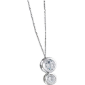 Bijou pendentif pour femme en argent format deux cercles