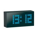 Réveil matin digital bleu apaisant et son thermomètre