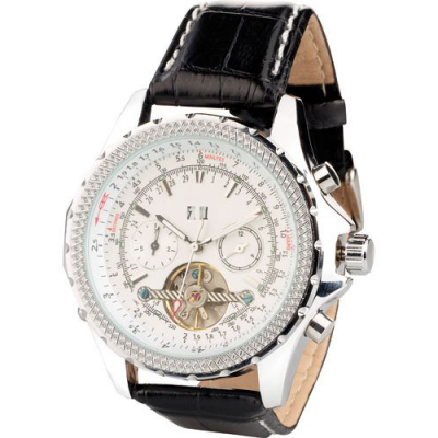 Montre Homme en cuir avec compteurs jour mois