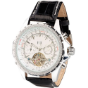 Montre Homme en cuir avec compteurs jour mois