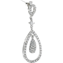 Boucle d'oreilles goutte d'eau en argent pure sterling et Zircons