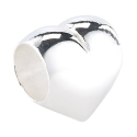 Coeur en argent pour collier de perle