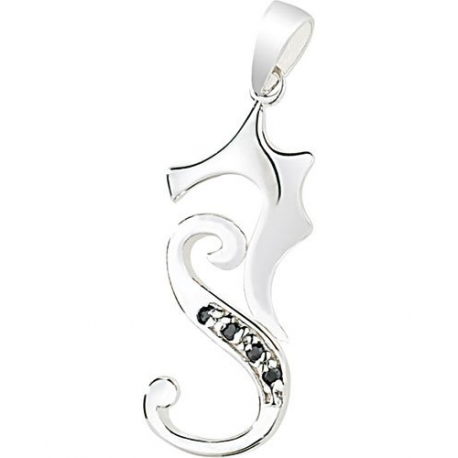 Pendentif hippocampe argent pure sterling orné de Zircons