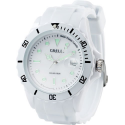 Montre sport blanc - rechargement solaire - aiguilles phosphorescentes