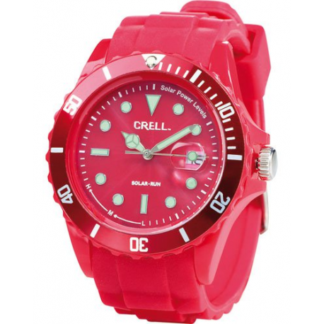 Montre sport girly - rechargement solaire - aiguilles phosphorescentes