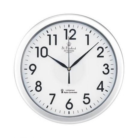 Horloge murale classique avec mise à jour automatique - rétro éclairée et fluorescent - Diamètre 30 cm