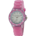 Montre stylé avec bracelet phosphorescent en silicone souple et confortable - Rose