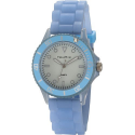 Montre stylé avec bracelet phosphorescent en silicone souple et confortable - Bleu