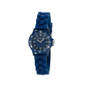 Montre stylé avec bracelet en silicone souple et très confortable - Bleu marine