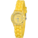 Montre stylé avec bracelet en silicone souple et très confortable - Jaune pâle