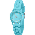 Montre stylé avec bracelet en silicone souple et très confortable - Bleu turquoise