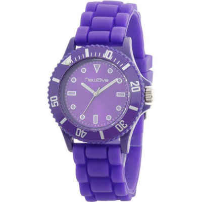 Montre stylé avec bracelet en silicone souple et très confortable - Violet